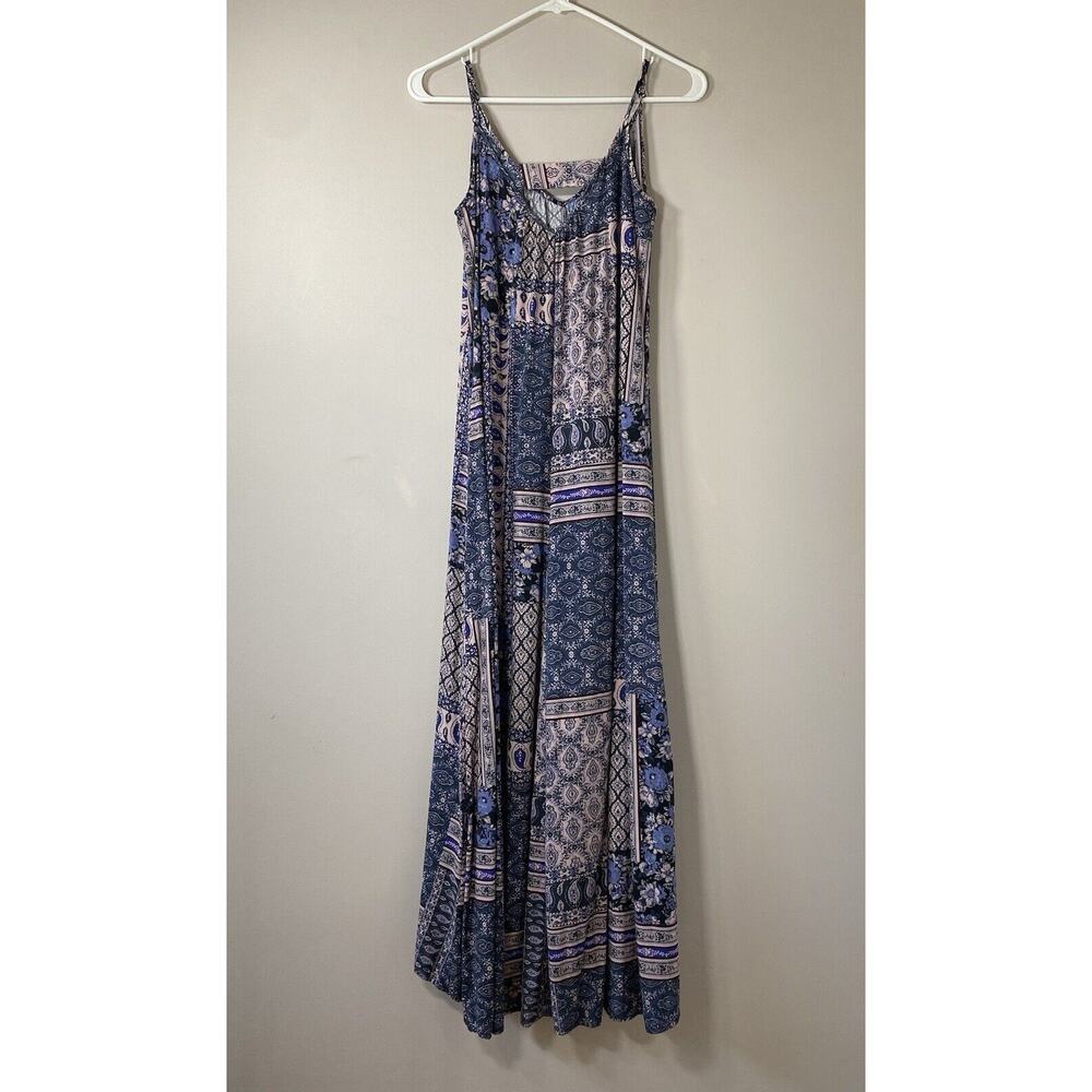 Artisan NY Dress Womens SMALL Purple Patchwork High Low Adjustable Straps - Picture 4 of 6